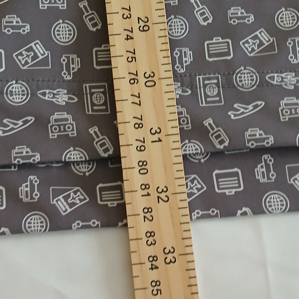 FootJoy Polo Shirt Men XL Gray Novelty Travel Print Golf Resort Stretch Performa - Picture 11 of 13